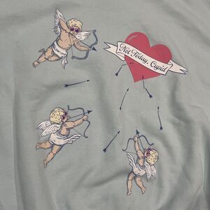 Living Fully Not Today Cupid Cropped Valentines Sweatshirt
